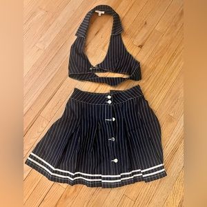 Cute two piece schoolgirl outfit - perf for raves/festivals/summer